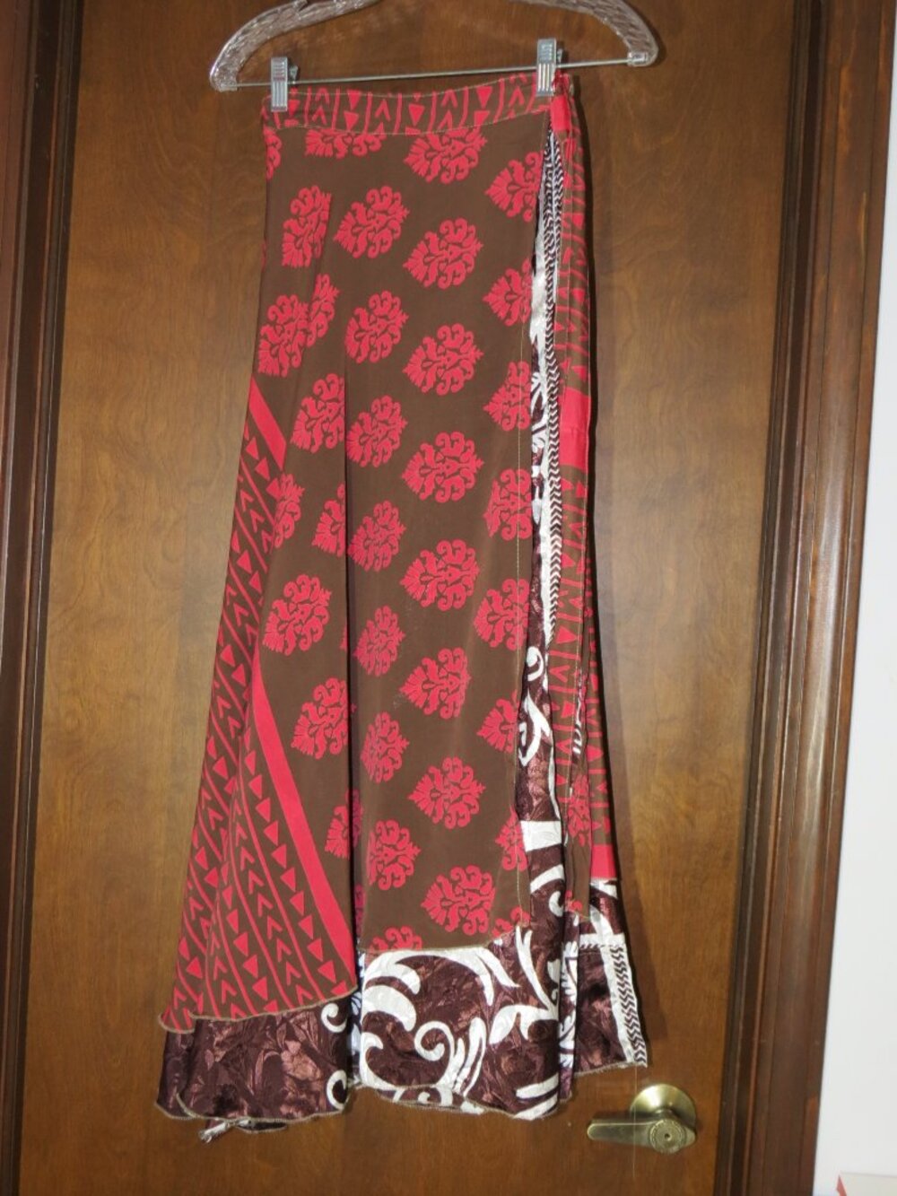 New with Tags Niona Sari Wrap Skirt Regular Ankle 48x36 Fall Colors